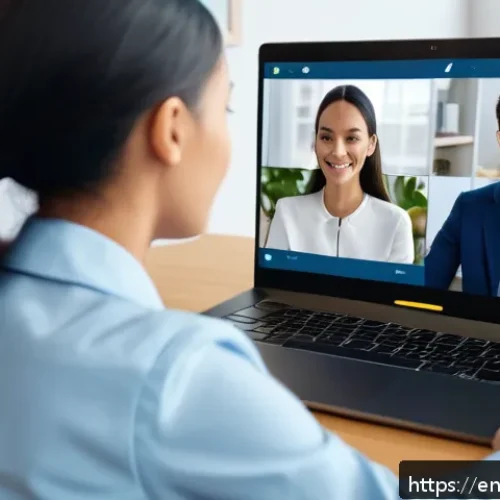 국제비즈니스매니저 필수 소프트스킬 - A diverse international business team engaged in a virtual meeting, showcasing professionals from va...